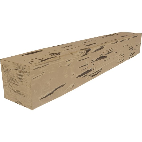 Ekena Millwork Pecky Cypress Faux Wood Fireplace Mantel, NaturaL x 4"D x 48"W MANUPC04X04X48PP